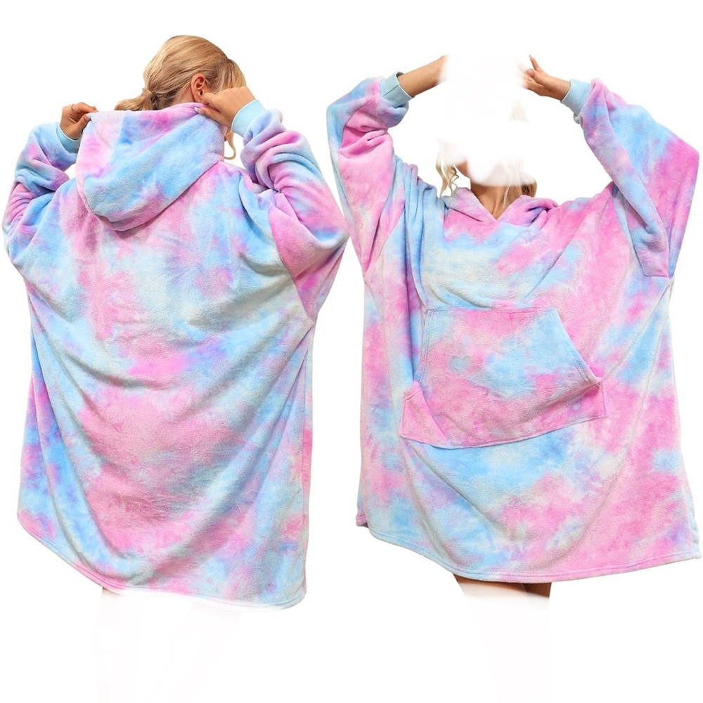 Tie-Dye Oversized Hoodie Blanket
